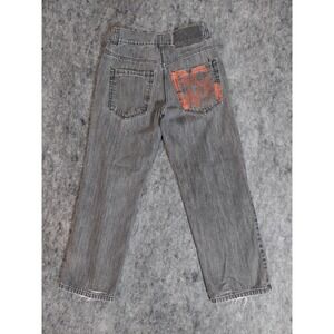 Rocawear Jeans Mens 32 Gray Baggy y2K Big Logo Pocket Streetwear Grunge Skater